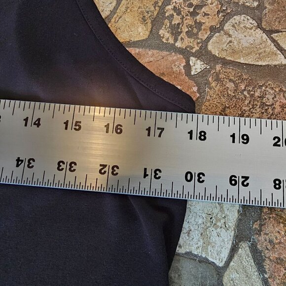 Loft Black Sleeveless Midi Dress with Silky Skirt, Size Medium - Picture 10 of 12